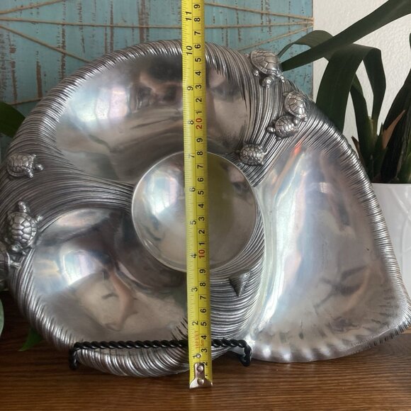 Vintage ARTHUR COURT Sea Life Turtle Divided Tray Platter Serveware, 1985 w LID - Picture 12 of 16